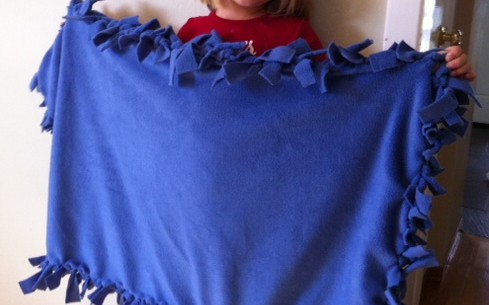 Post image for Best Winter Kids’ Craft: Fleece Tie Blankets in 5 Easy Steps